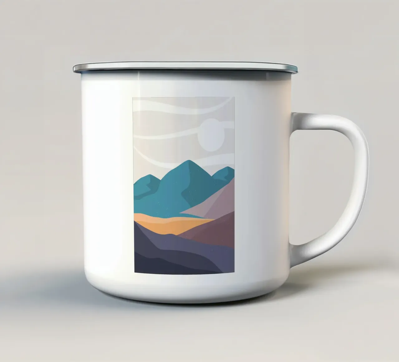 Giappone colorato tazza in smalto da Bartosz Powalka