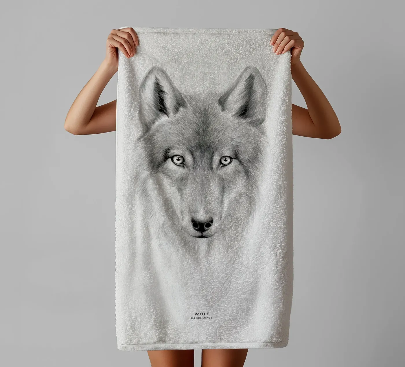Wolf towel by Flora & Fauna