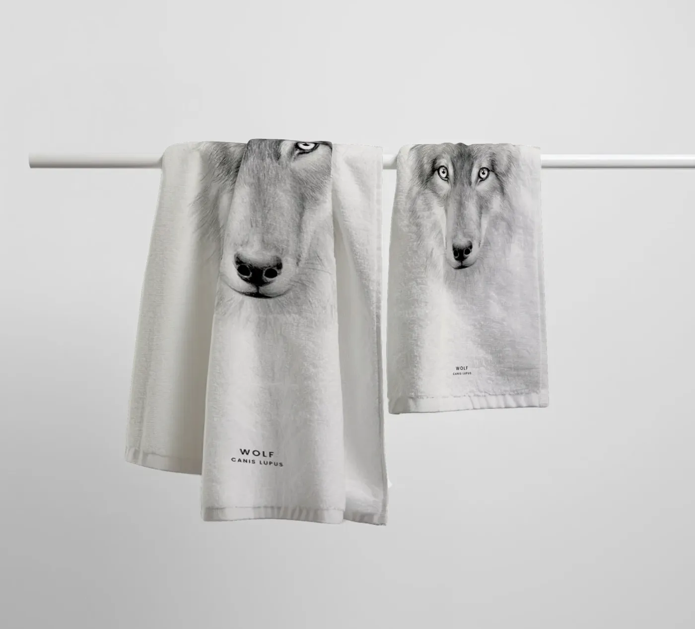 Wolf towel by Flora & Fauna