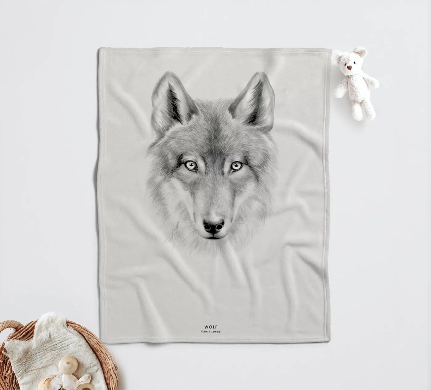 Wolf fleecedeken van Flora & Fauna