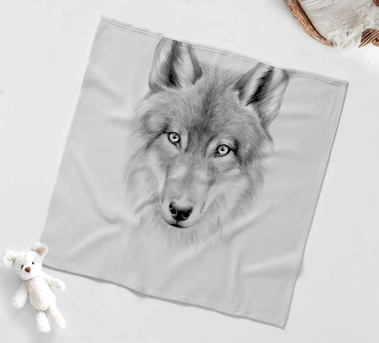 Wolf Fleecedecke von Flora & Fauna