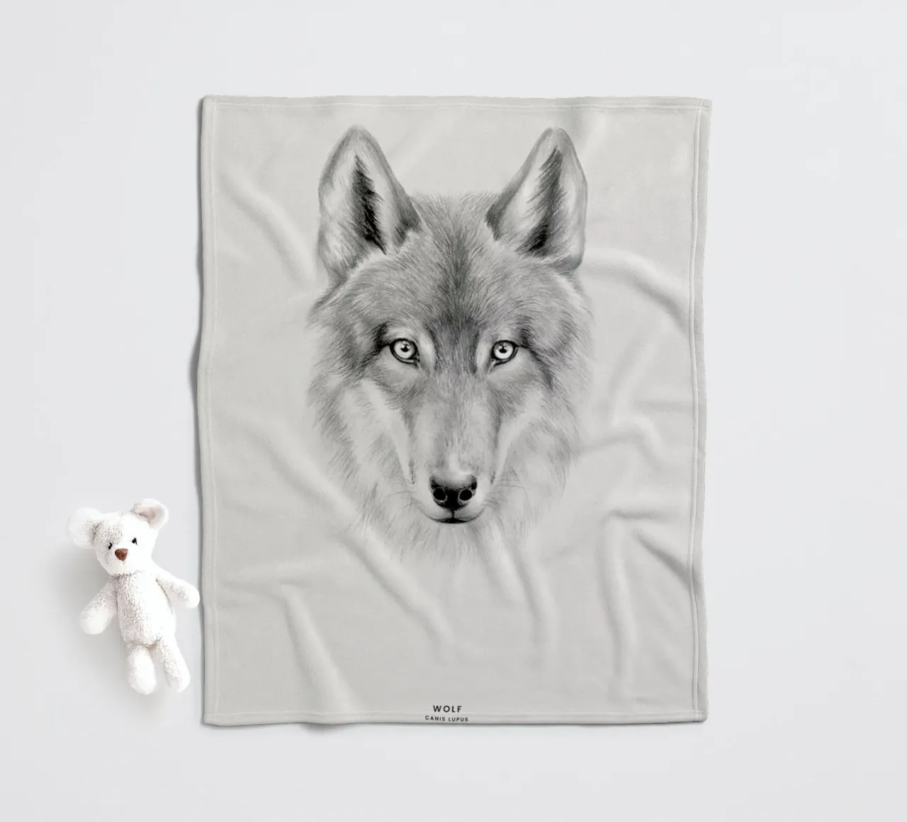 Wolf Fleecedecke von Flora & Fauna