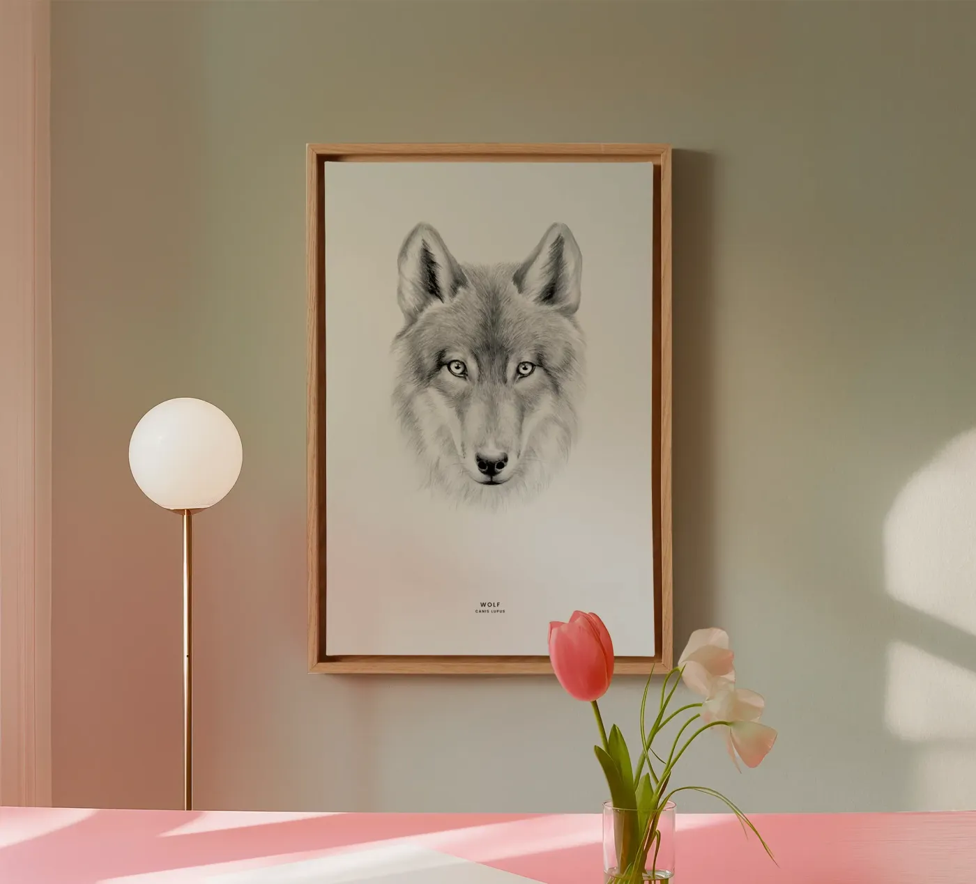 Wolf canvas van Flora & Fauna
