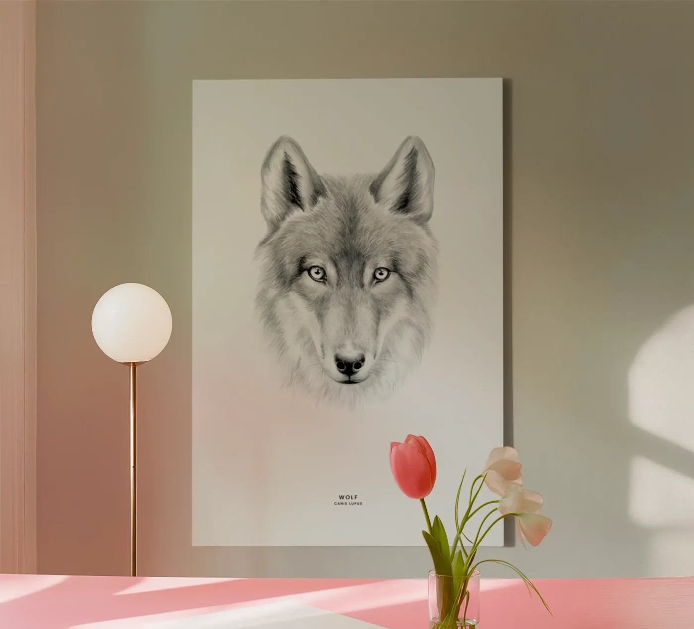 Wolf canvas van Flora & Fauna