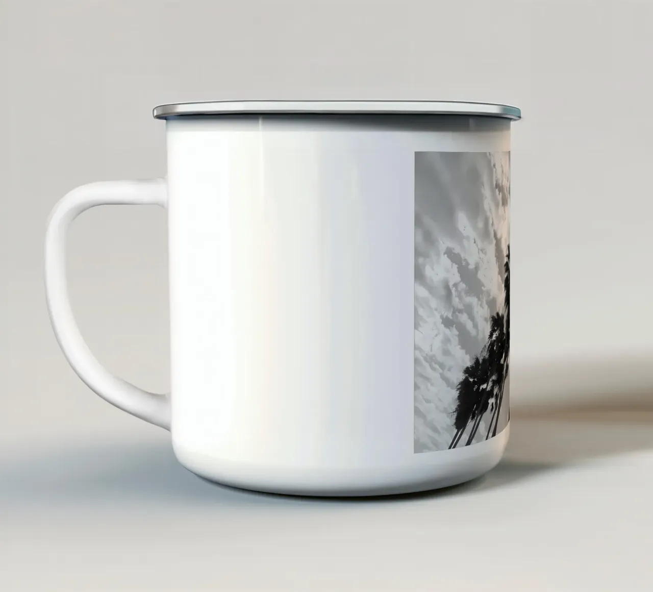 Palme Nero Bianco 2 tazza in smalto da Matthew Katz