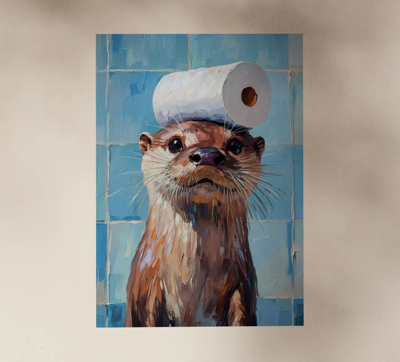 Otter with Toilet Paper Hat backlit film by Adrian Patel