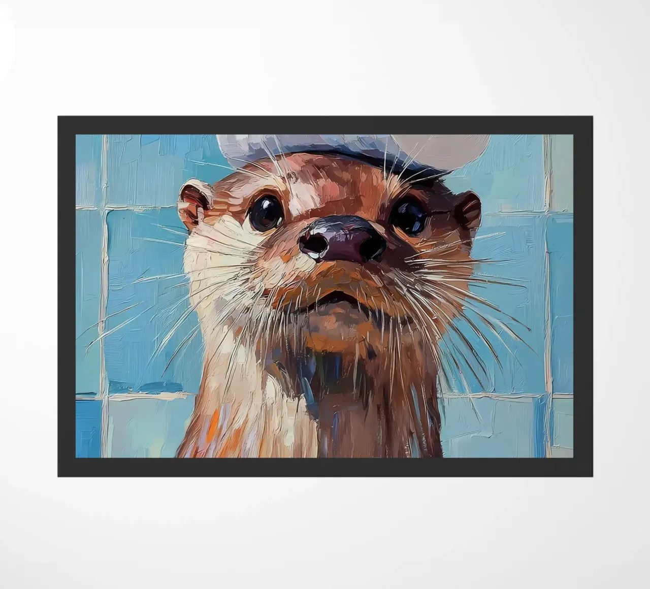 Lontra con cappello di carta igienica zerbino da Adrian Patel