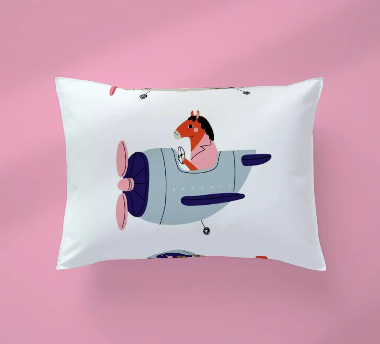Aeroplane Race II cuscino da Little Flourishes