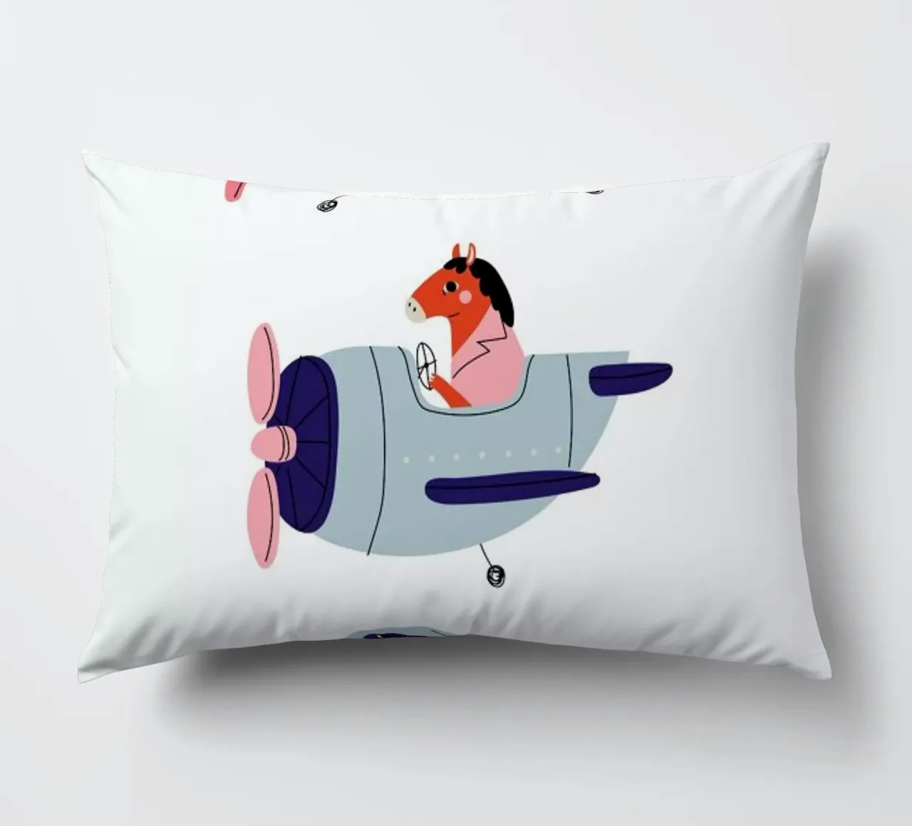 Aeroplane Race II cuscino da Little Flourishes