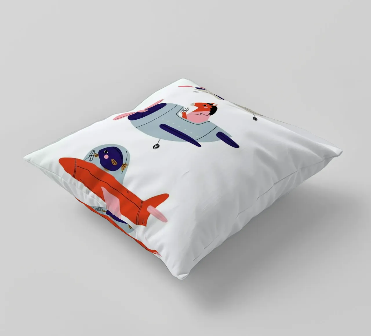 Aeroplane Race II cuscino da Little Flourishes