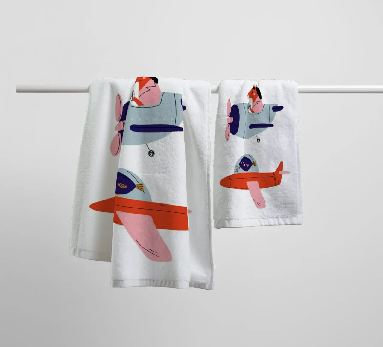 Aeroplane Race II asciugamano da bagno da Little Flourishes