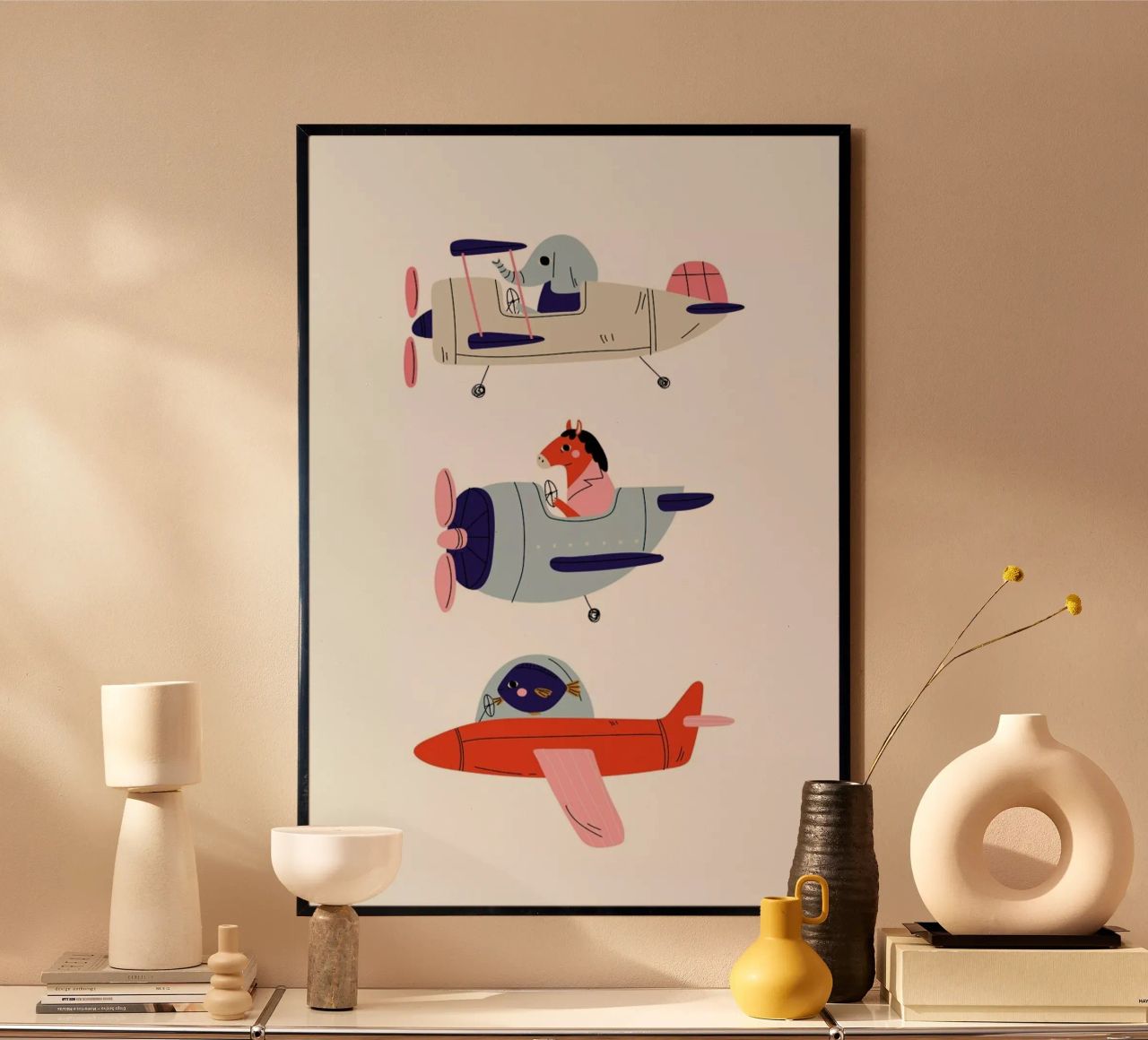 Aeroplane Race II poster by Little Flourishes