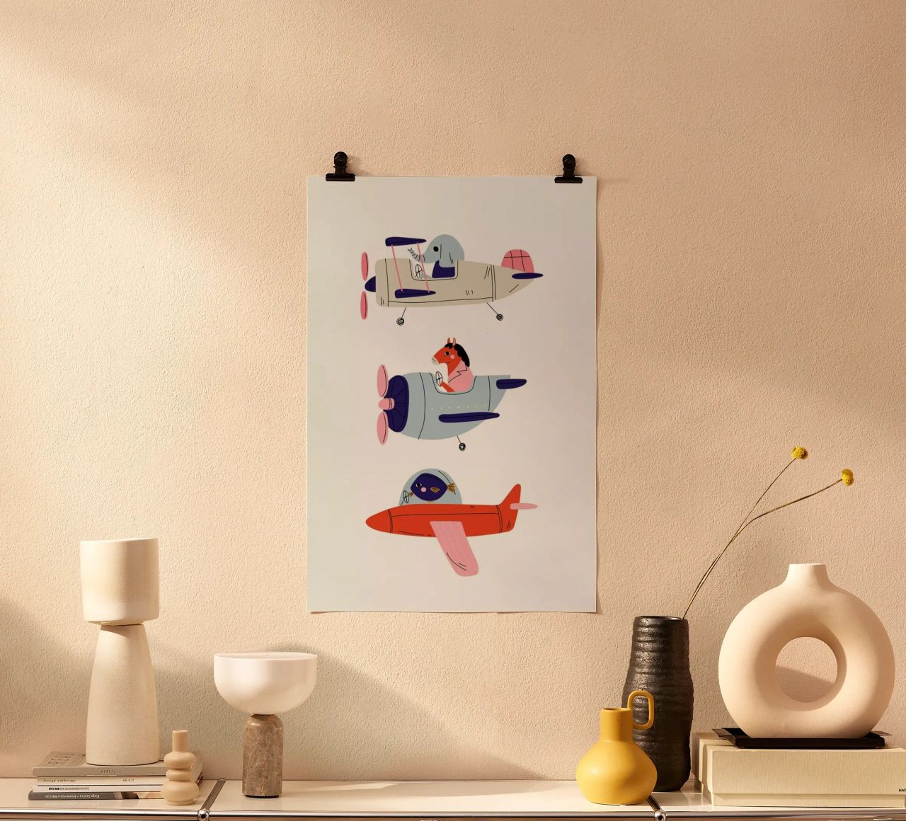 Aeroplane Race II poster by Little Flourishes