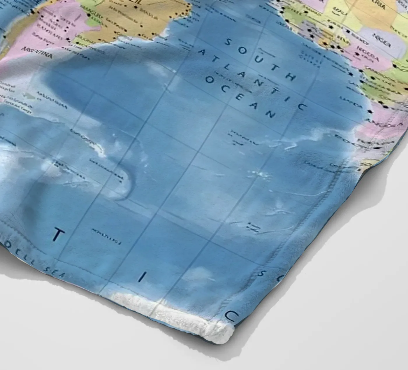 World map fleecedeken van Aiden Garcia