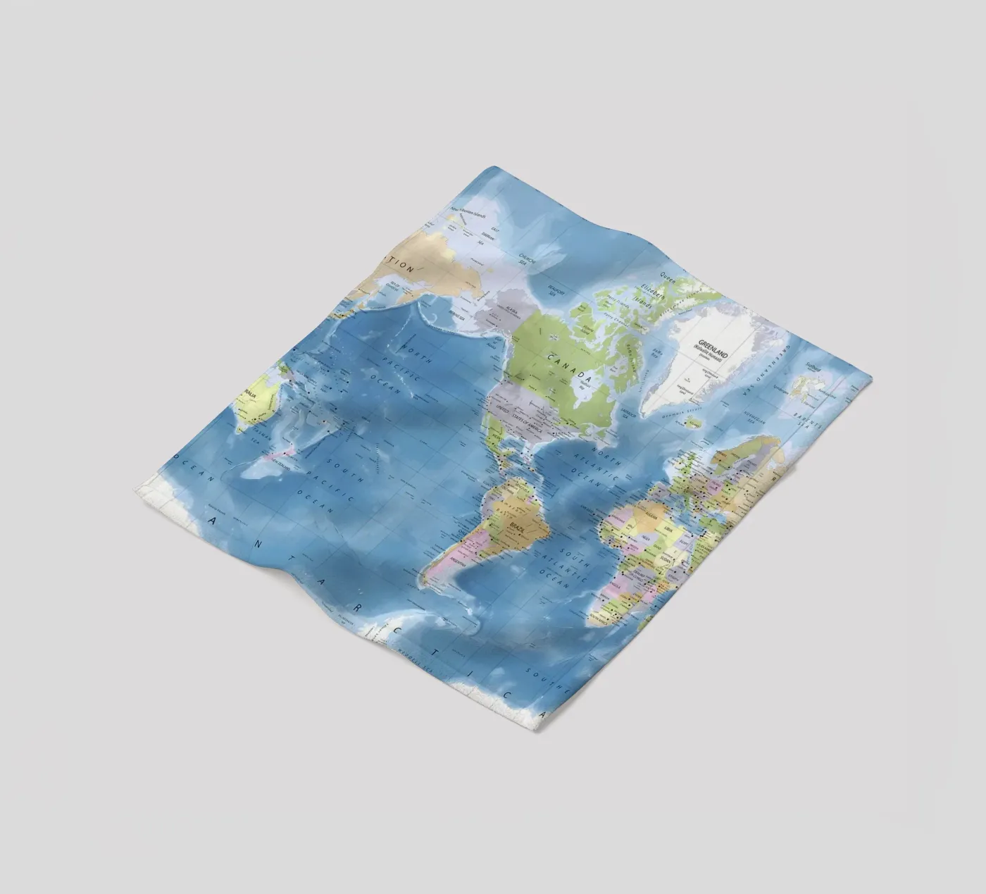 World map fleecedeken van Aiden Garcia