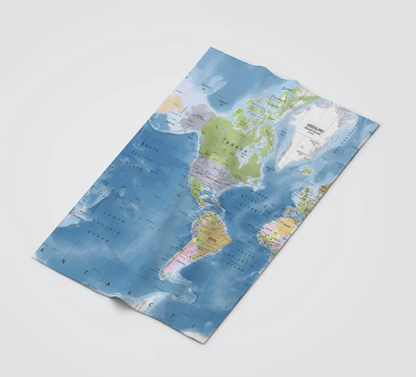 World map fleecedeken van Aiden Garcia