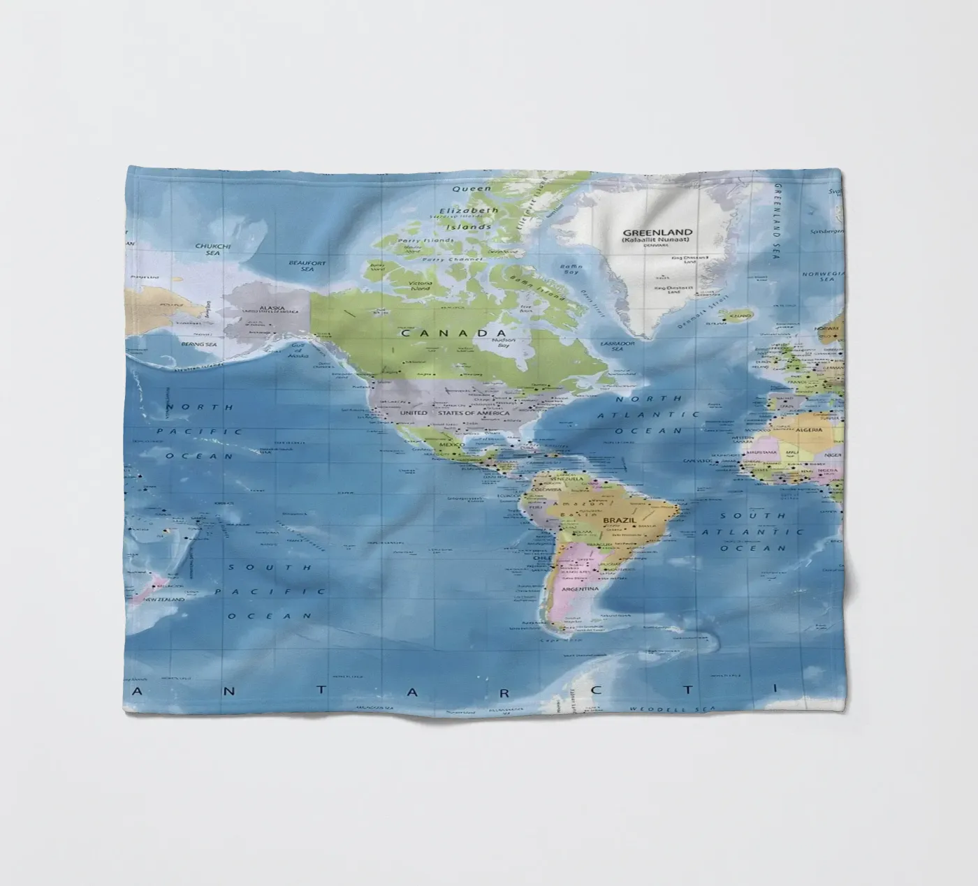 World map fleecedeken van Aiden Garcia
