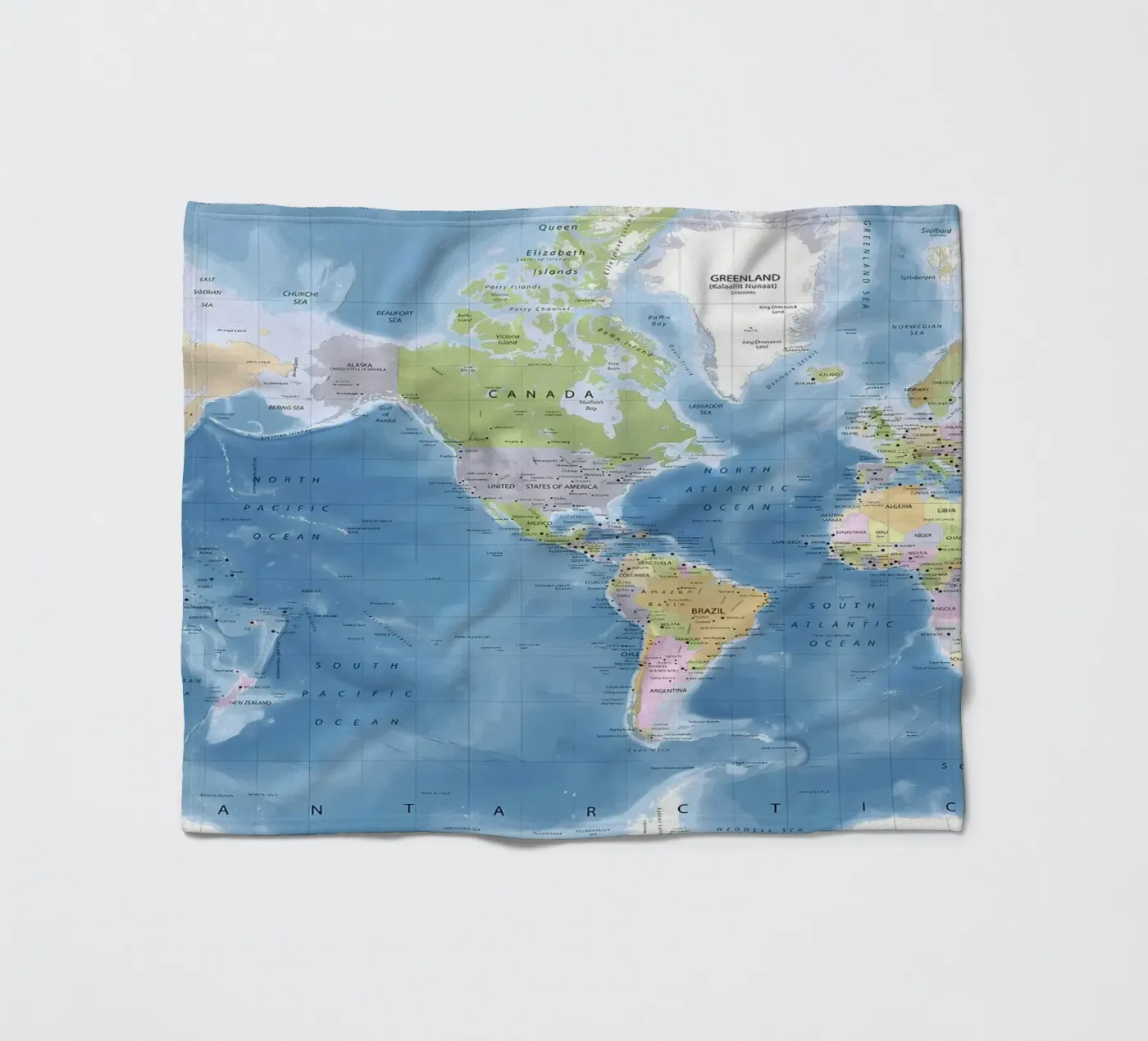 World map fleecedeken van Aiden Garcia