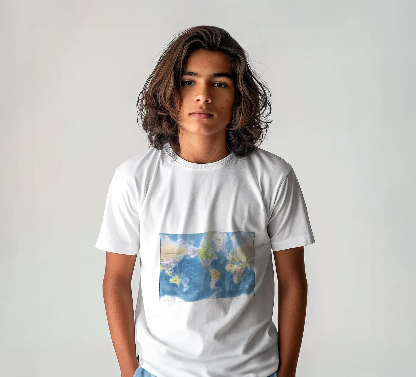 World map Kinder T-Shirt von Aiden Garcia