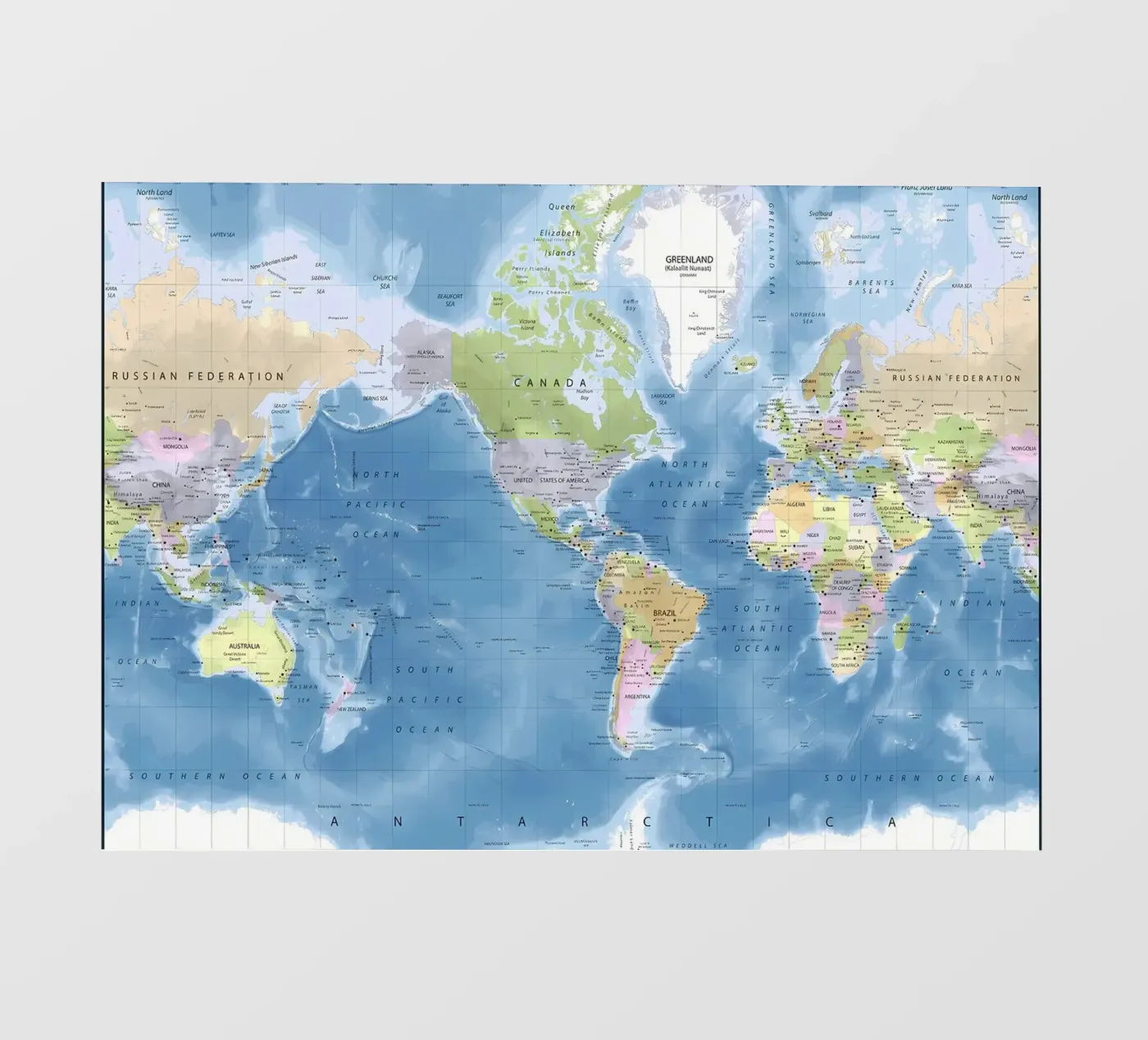 Wereldkaart fotobehang van Aiden Garcia