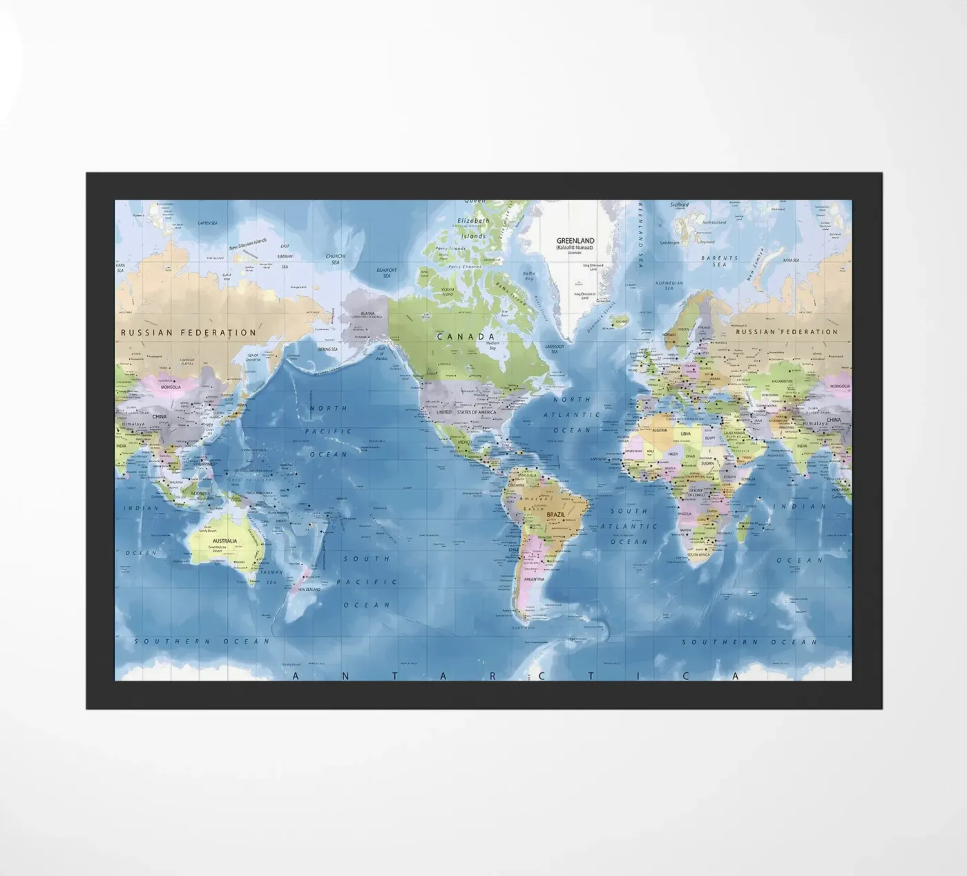 World map doormat by Aiden Garcia