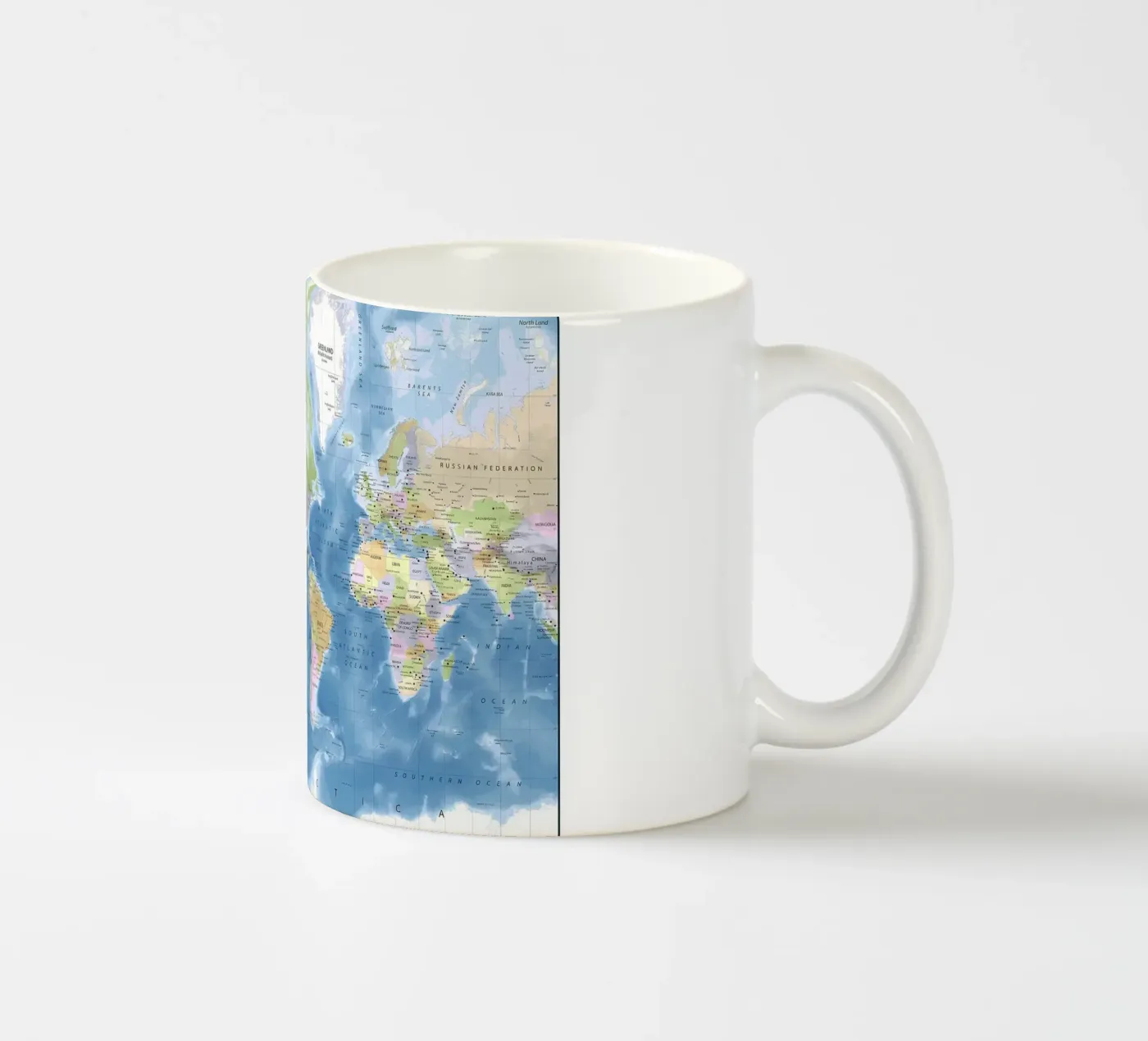 World map ceramic mug by Aiden Garcia