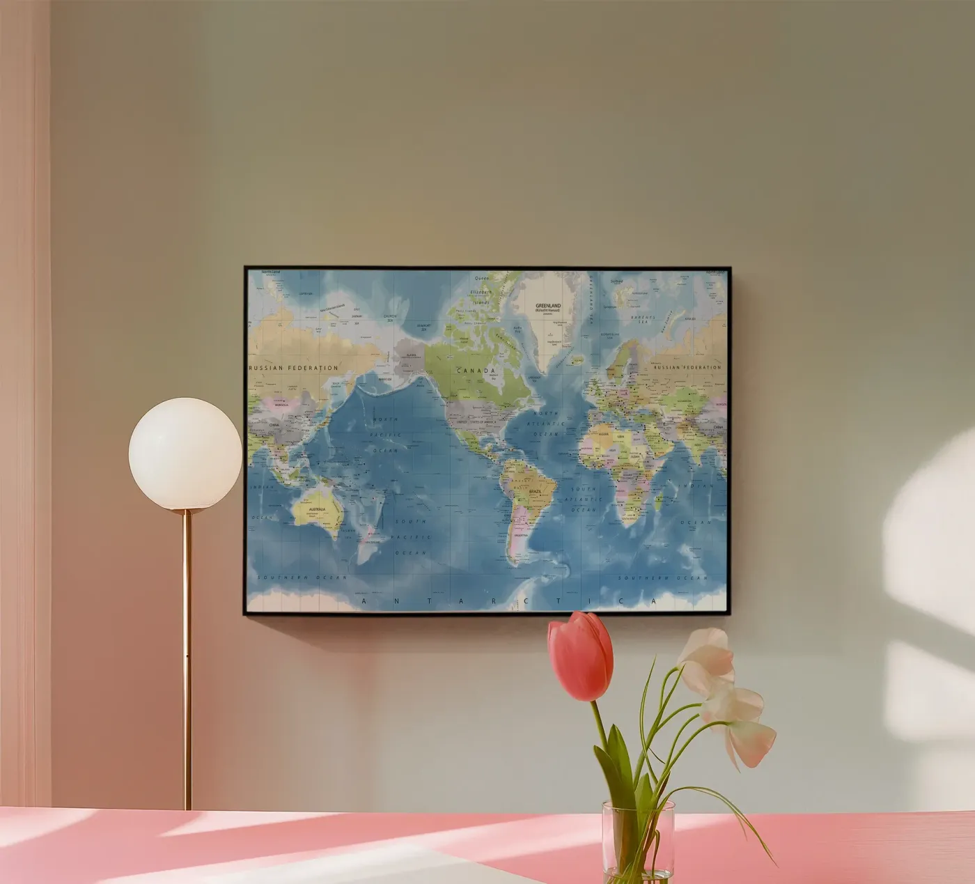 World map Acryl-Glas von Aiden Garcia
