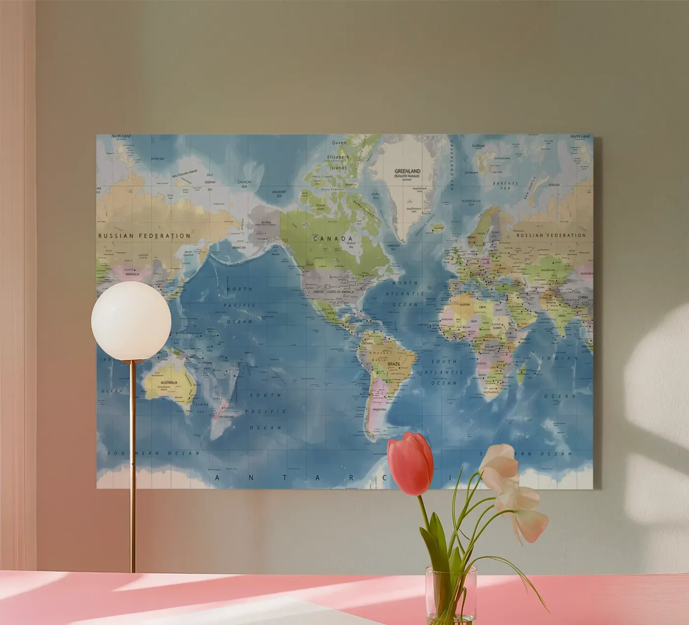 World map Acryl-Glas von Aiden Garcia