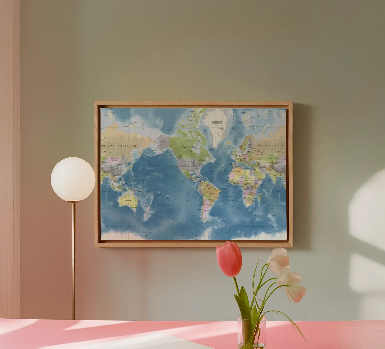 World map canvas by Aiden Garcia