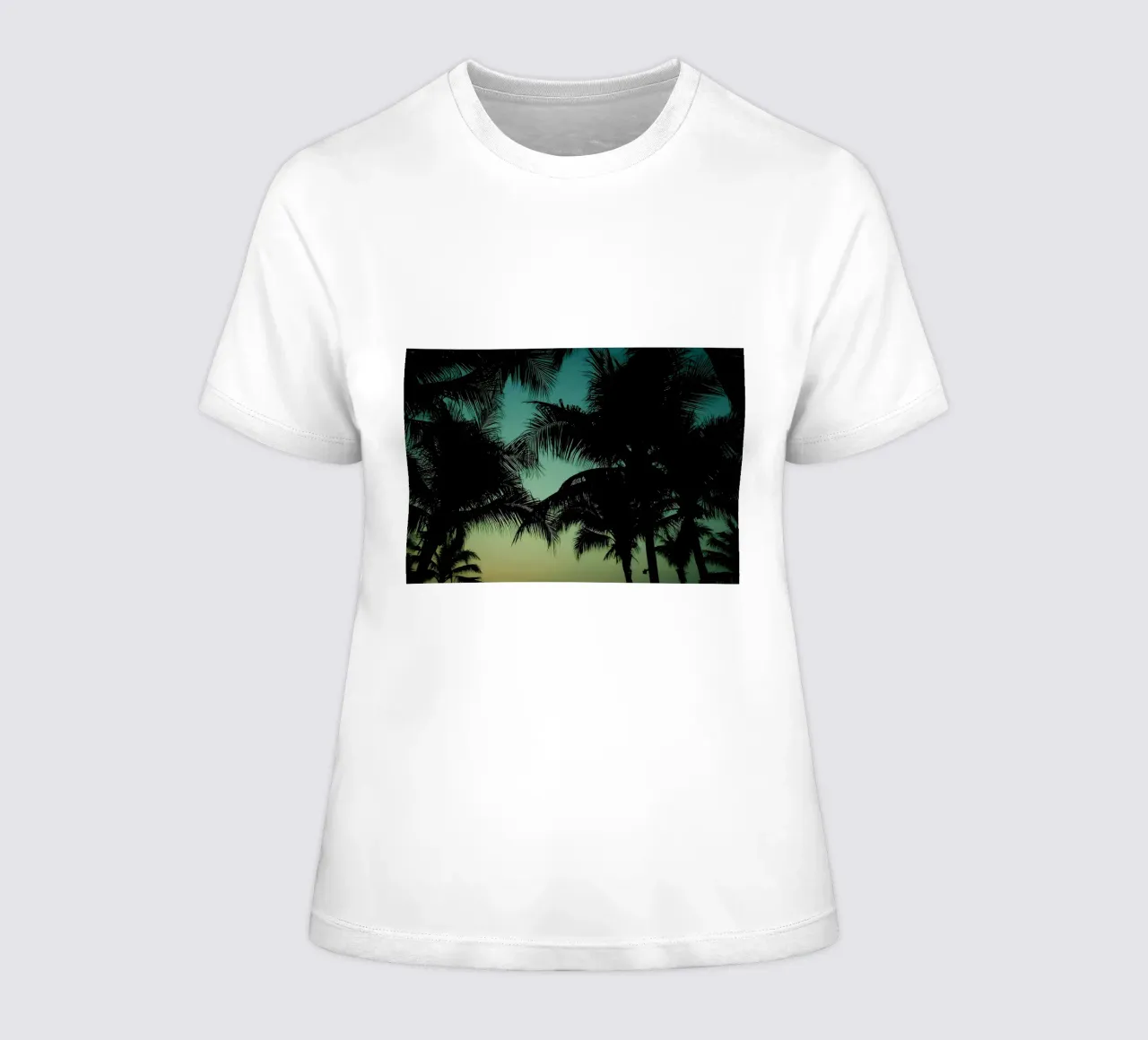 Palm trees women's fitted t-shirt by Matthew Katz