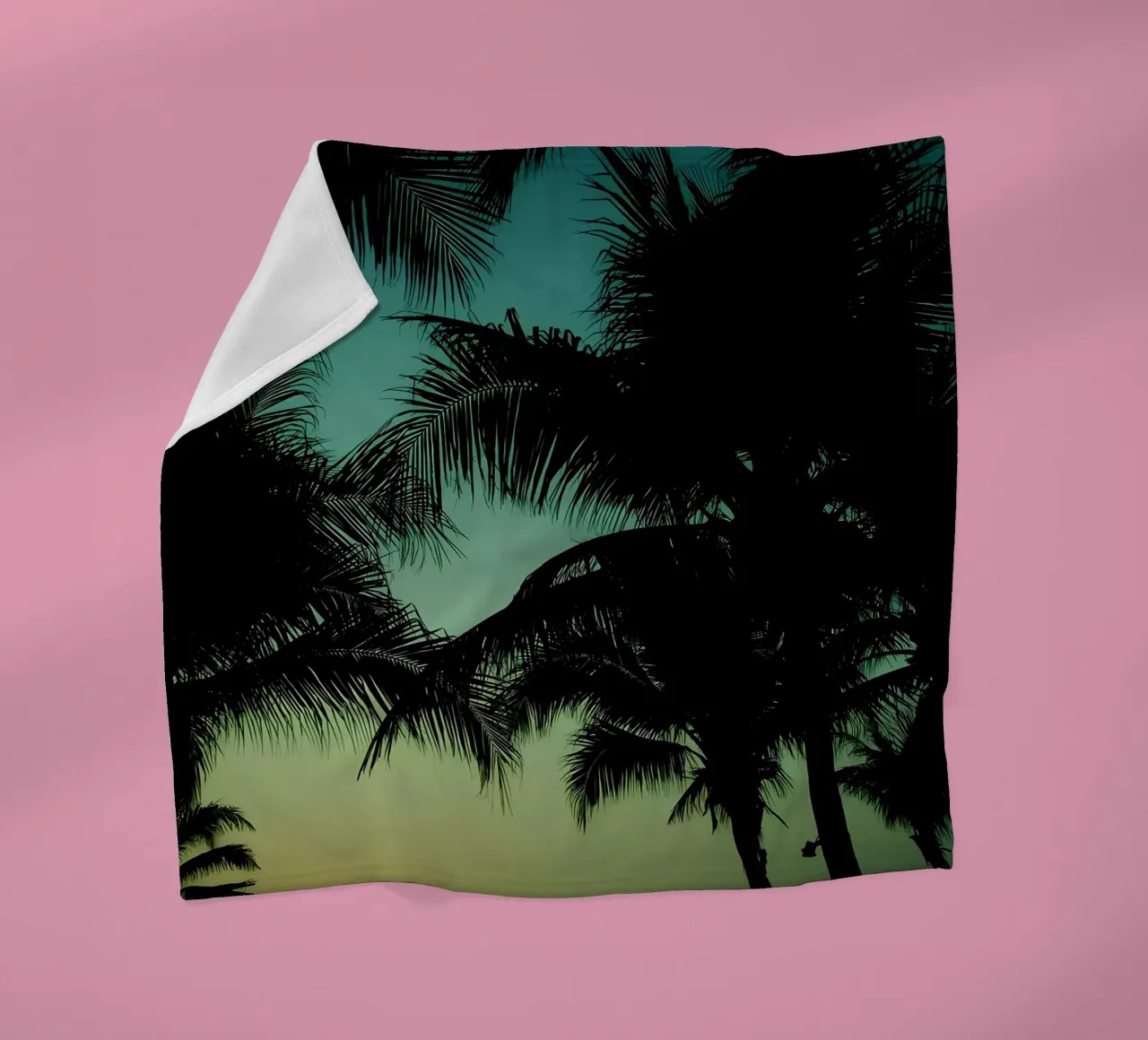 Palm trees fleece blanket by Matthew Katz