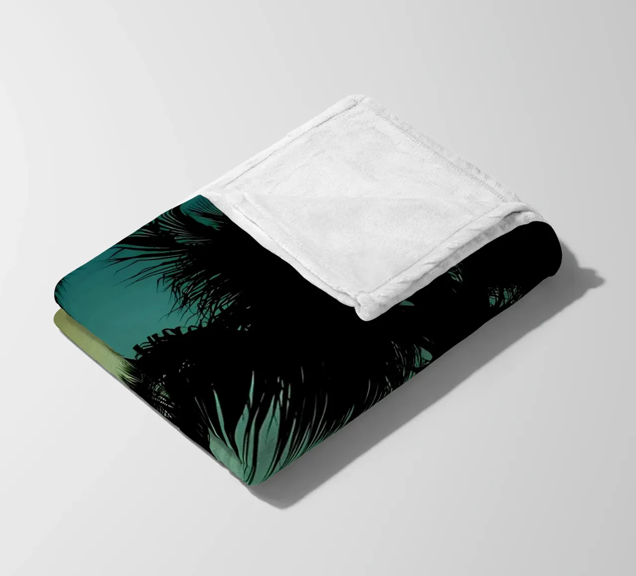 Palm trees fleece blanket by Matthew Katz