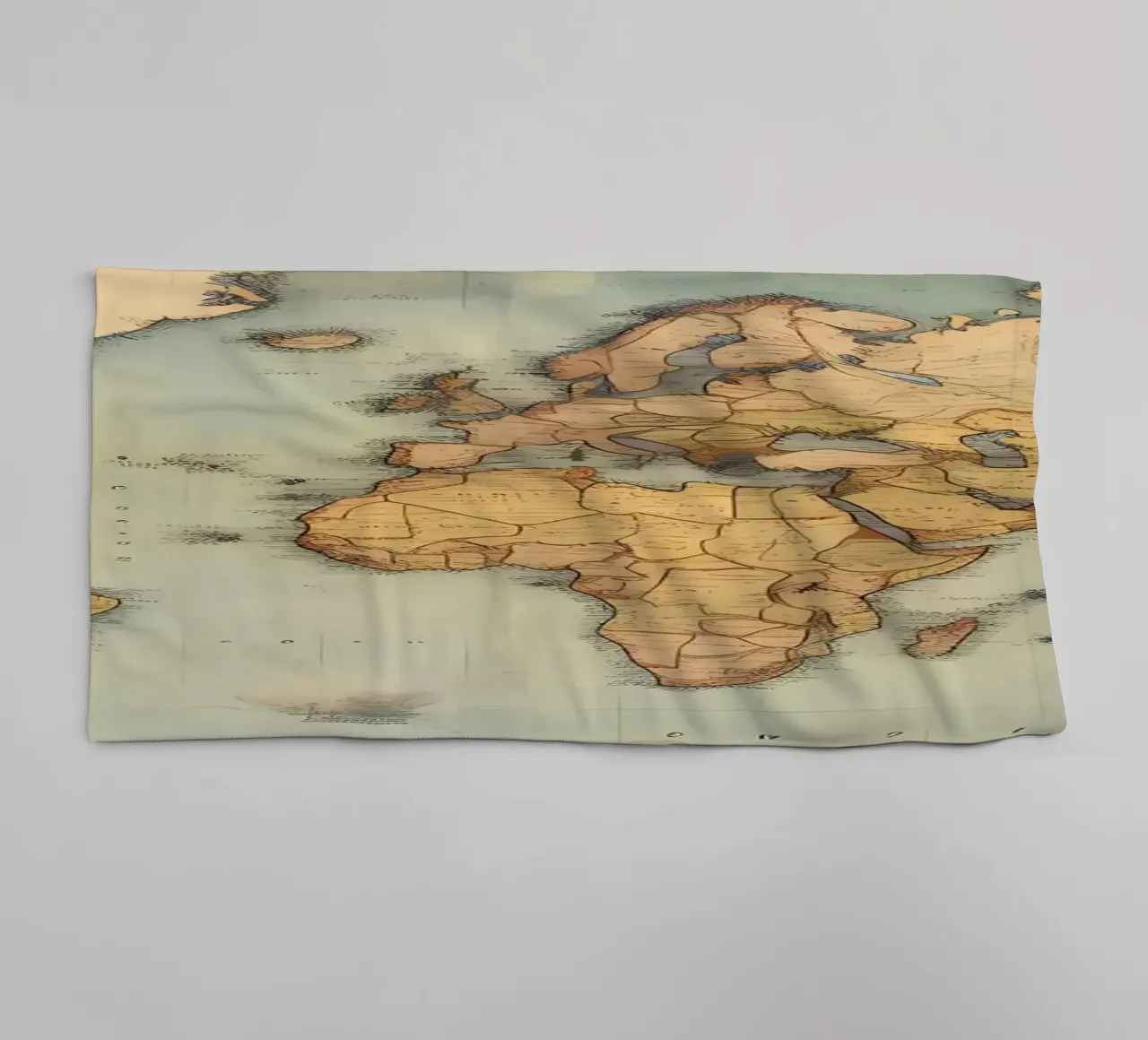 Carte du monde d'époque serviette de bain de Aiden Garcia