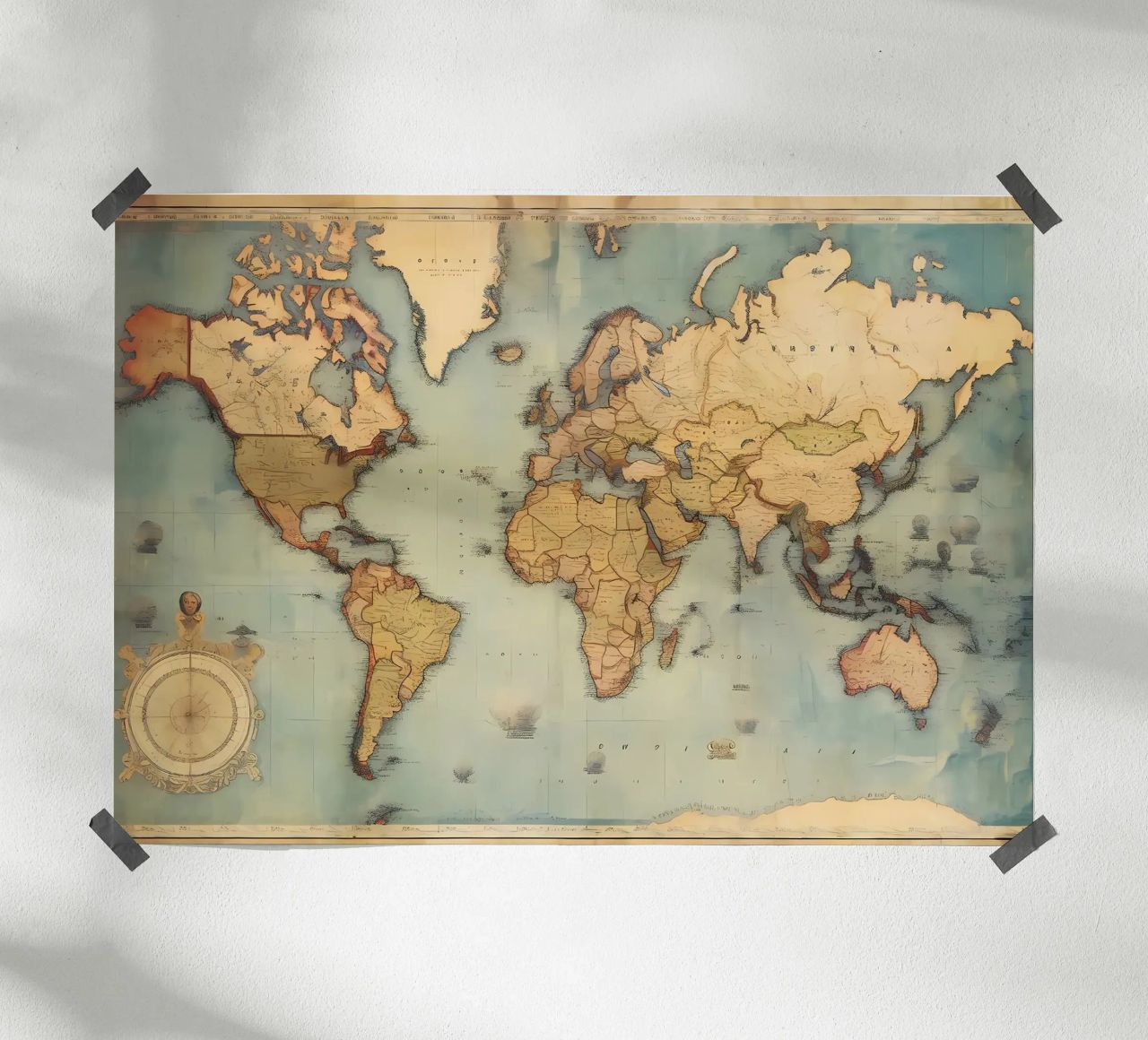 Vintage Map of the World poster by Aiden Garcia