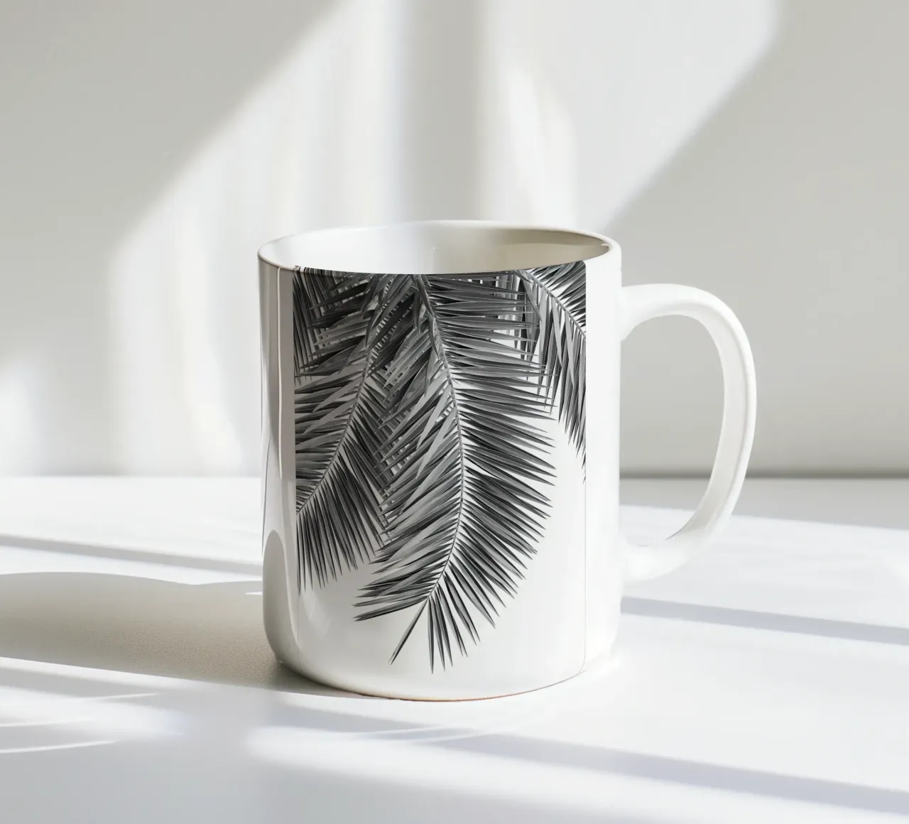 Palm Leaves Tropical 1 ceramic mug by Matthew Katz