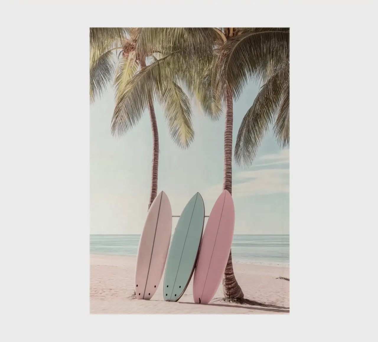 Summer Vibes Surfboards & Palms notebook by Indigo Tides Art
