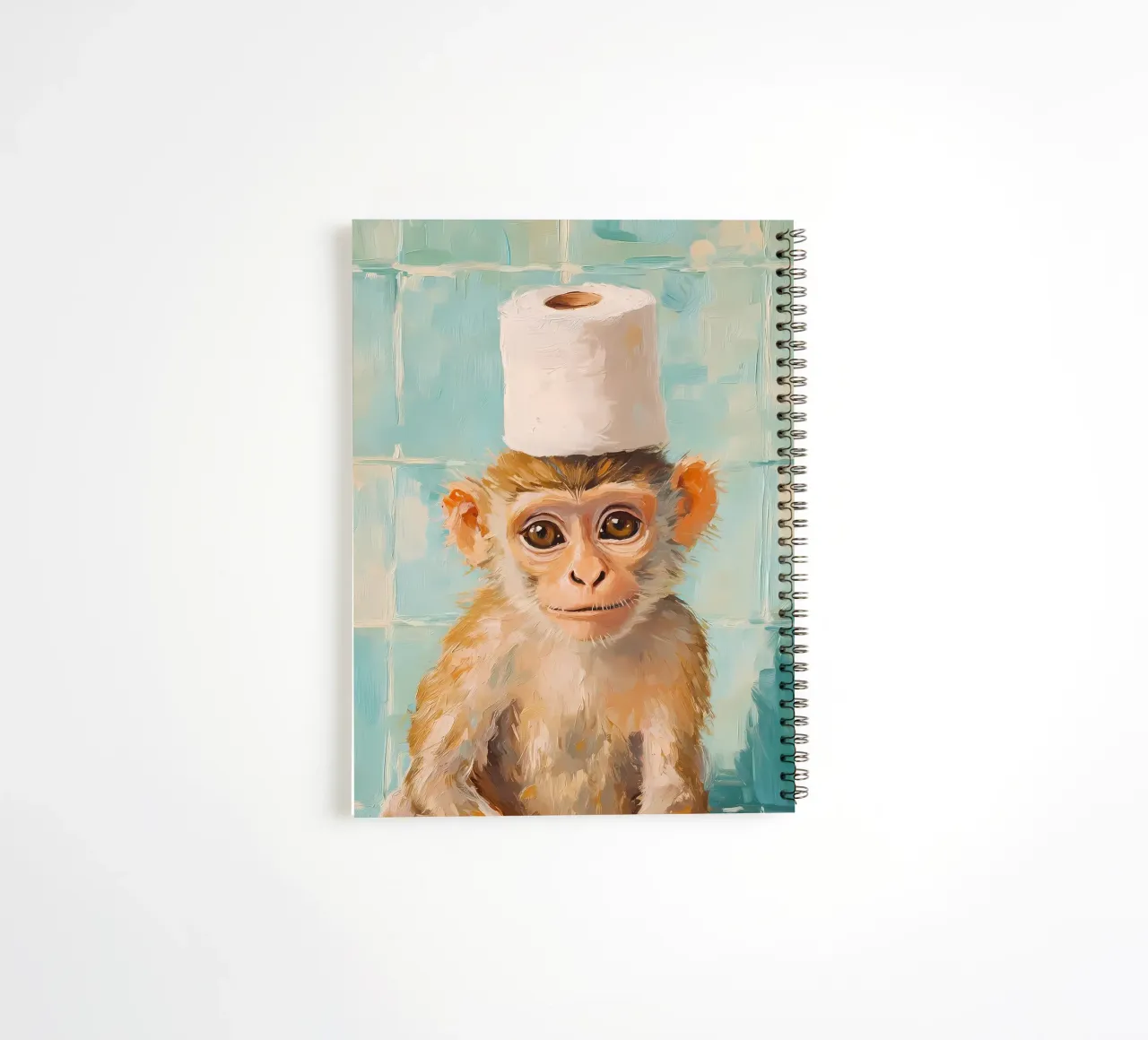 Affe mit Toilettenpapierhut Ringbuch von Adrian Patel
