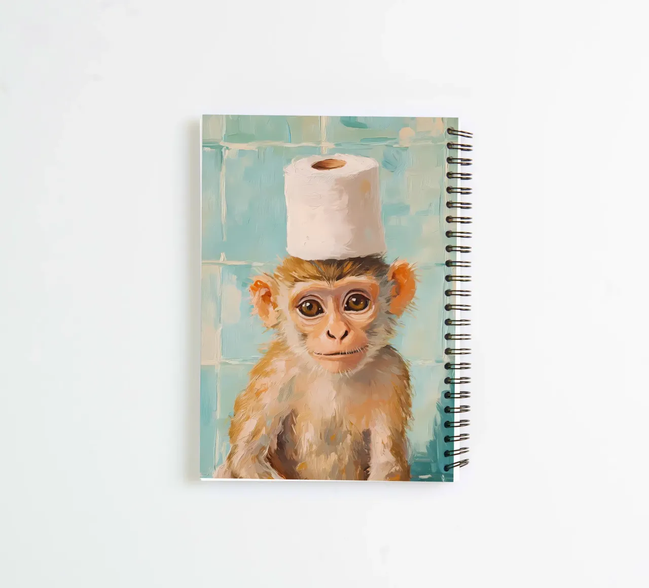 Affe mit Toilettenpapierhut Ringbuch von Adrian Patel