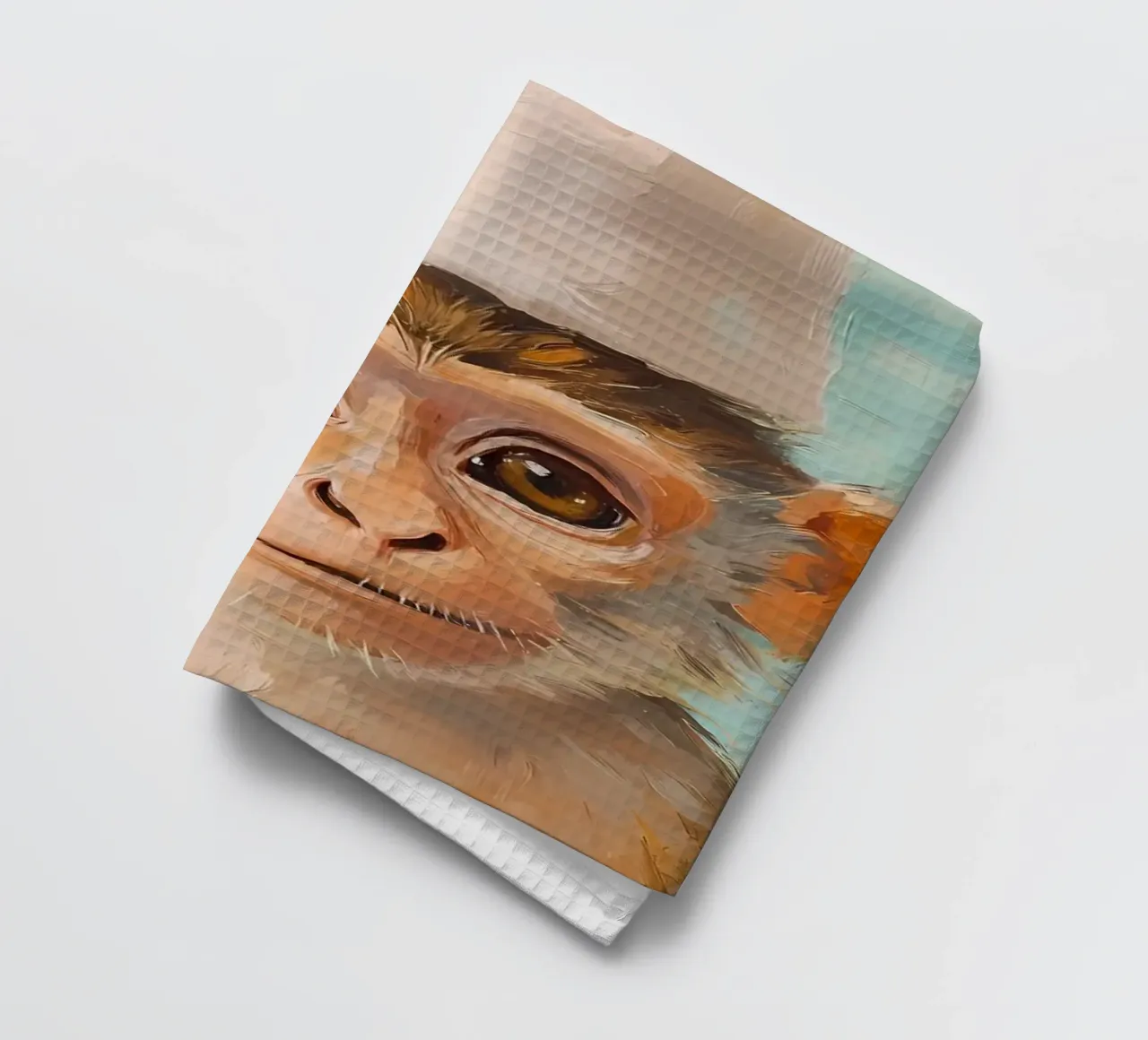 Affe mit Toilettenpapierhut Geschirrtuch von Adrian Patel