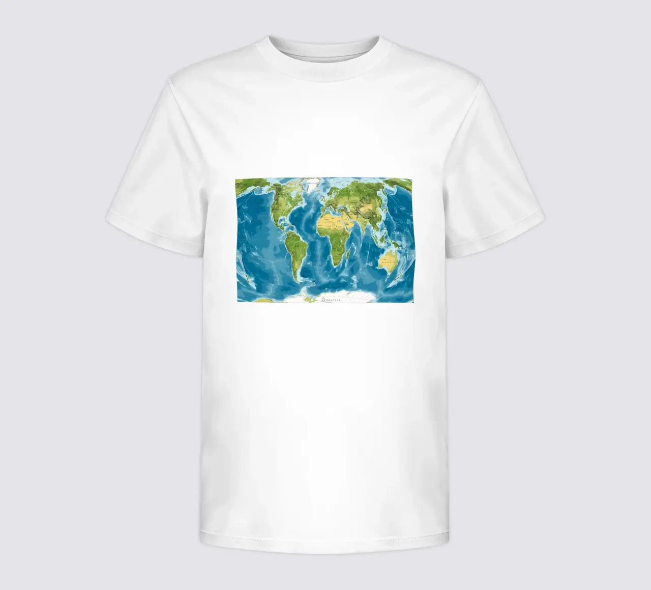 Physische Weltkarte Kinder T-Shirt von Aiden Garcia