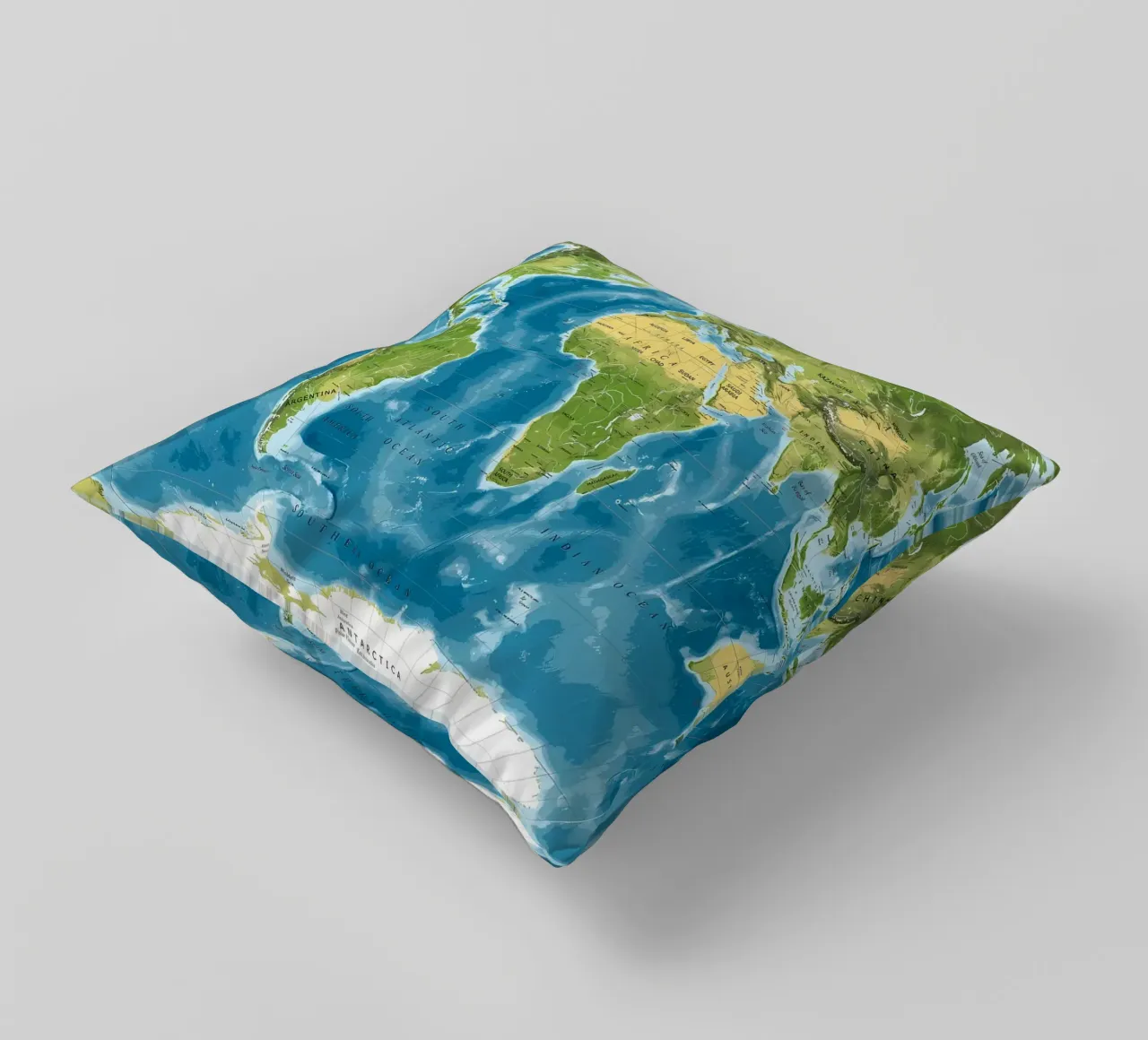 Mappa del mondo fisico cuscino da Aiden Garcia