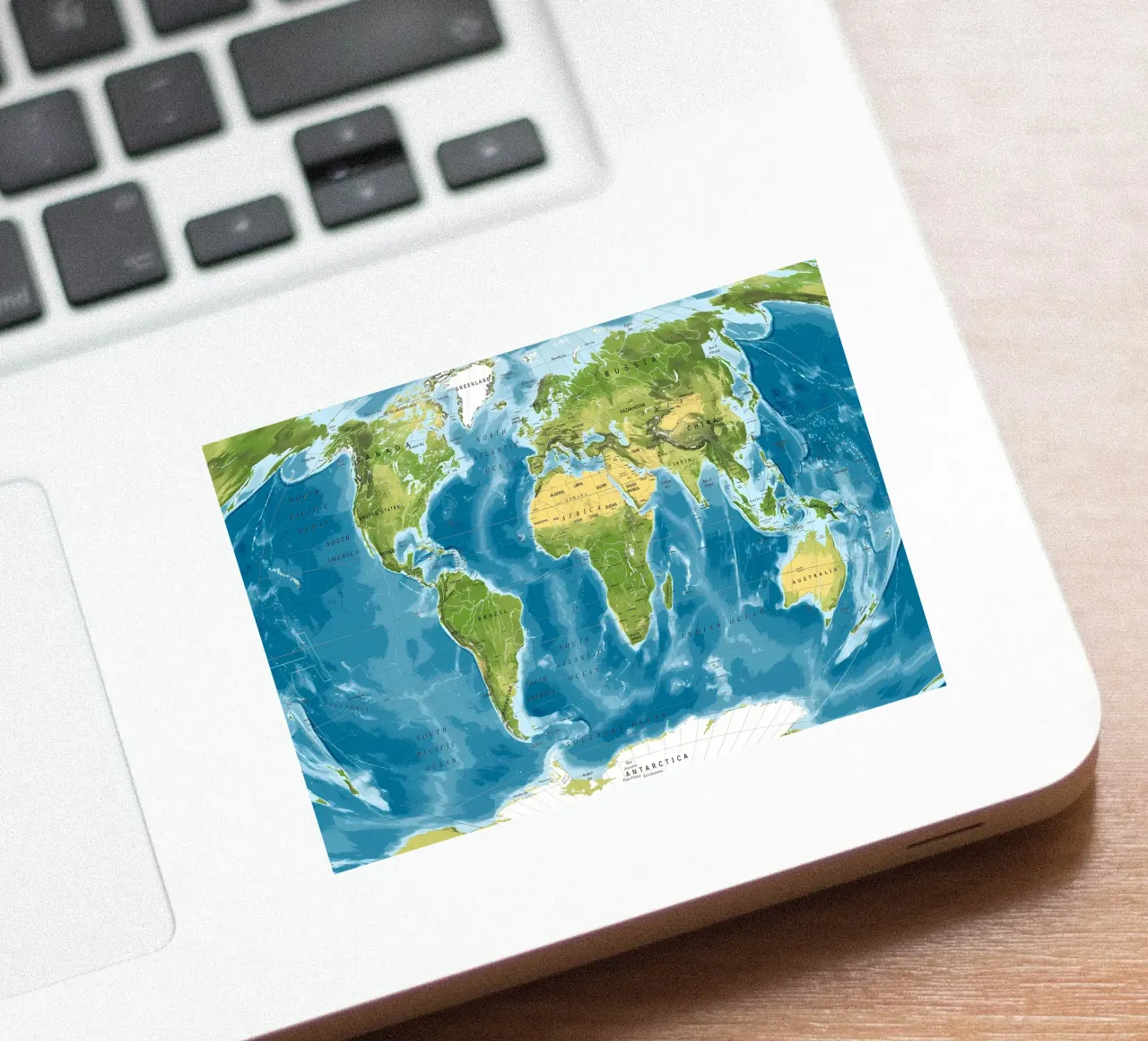 Physical world map sticker by Aiden Garcia