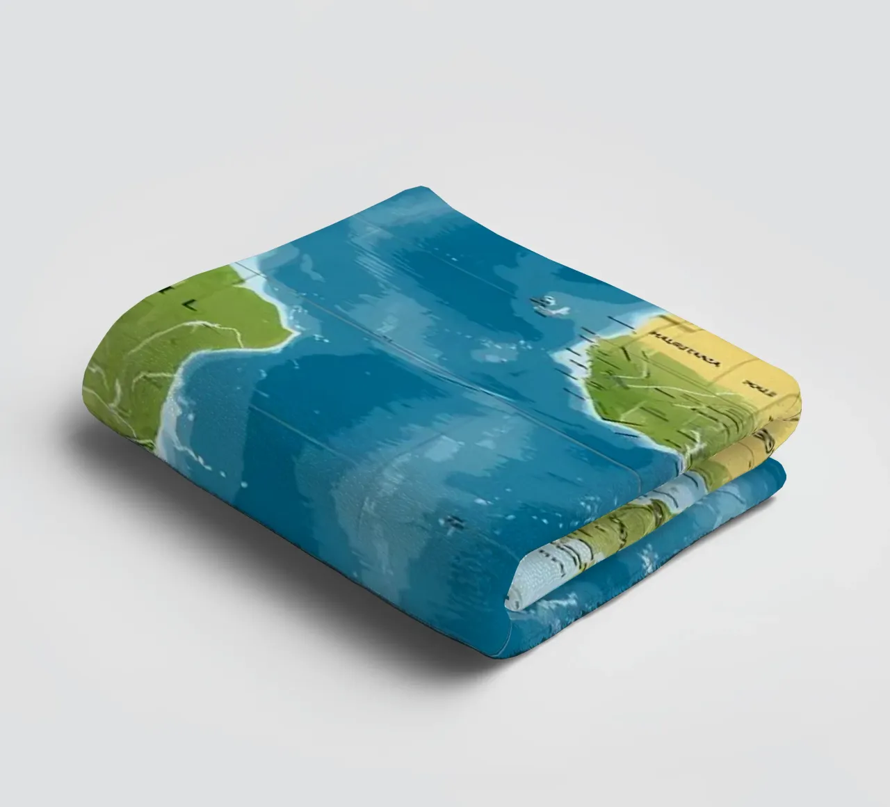 Physical world map towel by Aiden Garcia