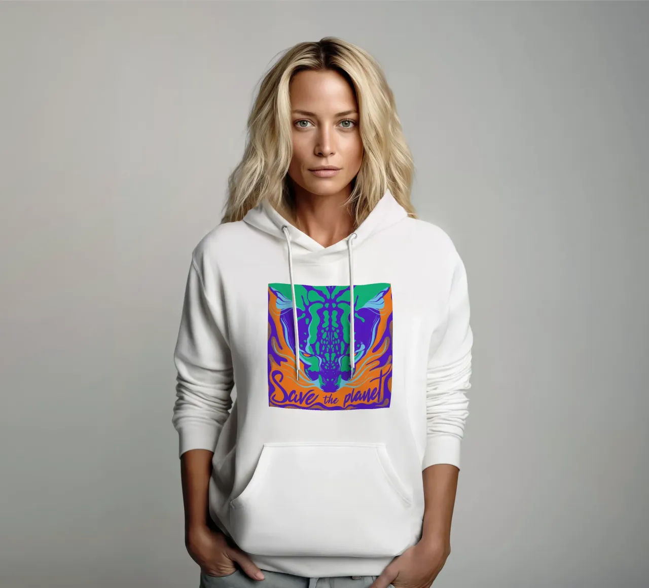 Save the Planet hoodie by Kika illu