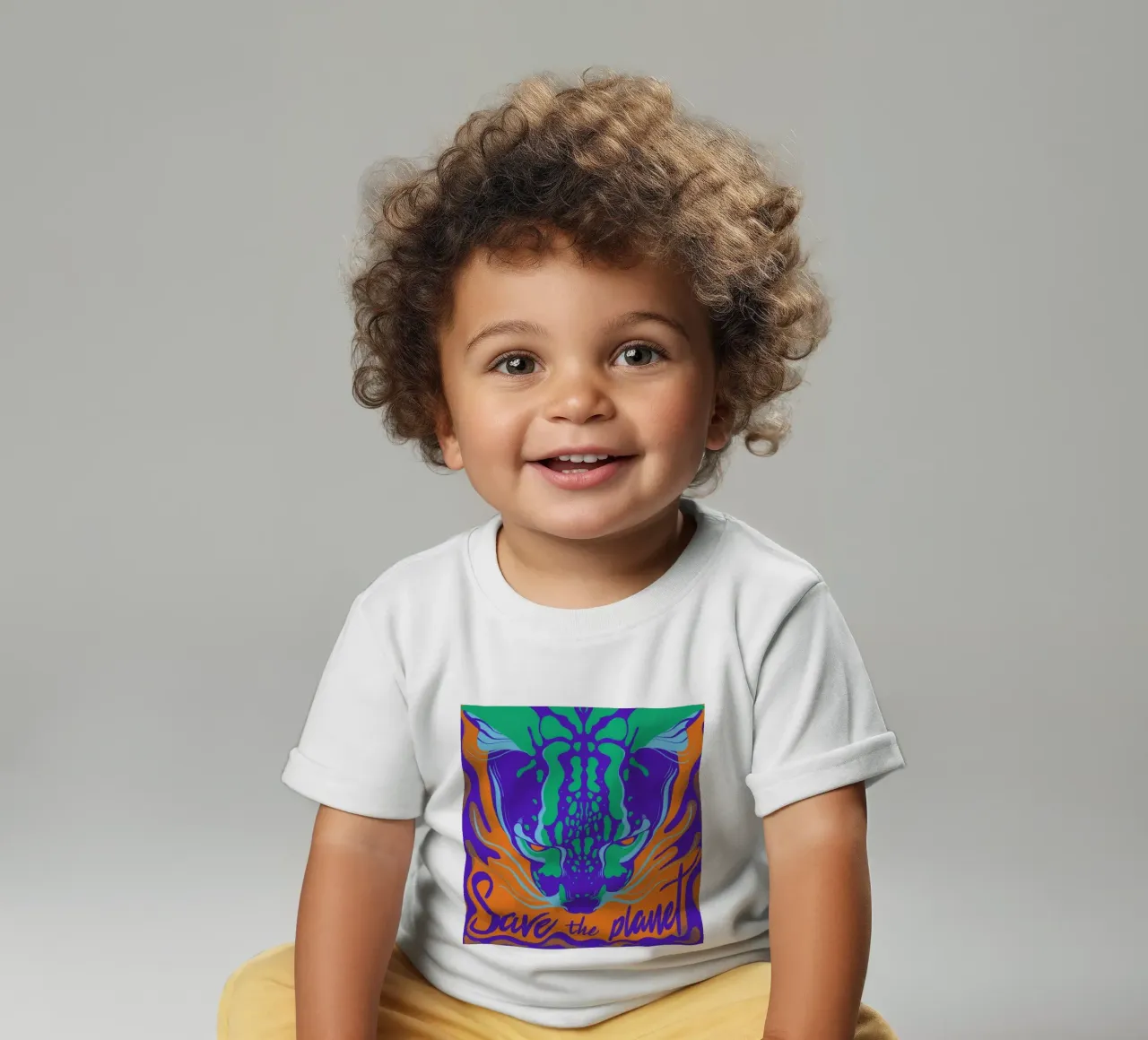Save the Planet baby t-shirt by Kika illu