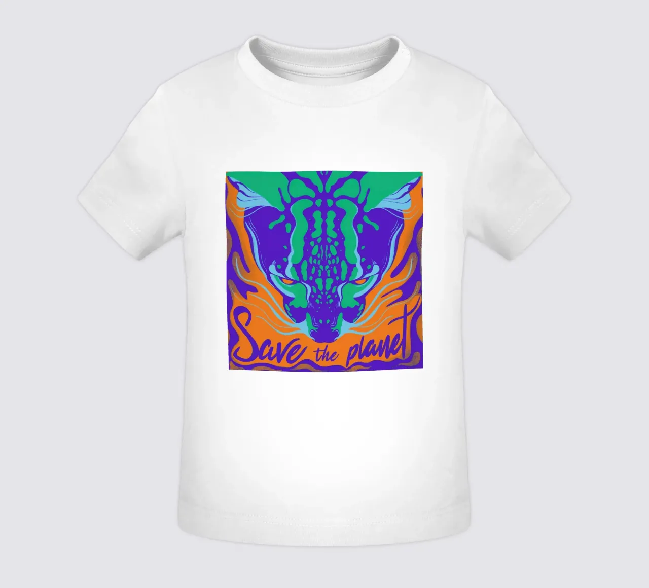 Save the Planet baby t-shirt by Kika illu