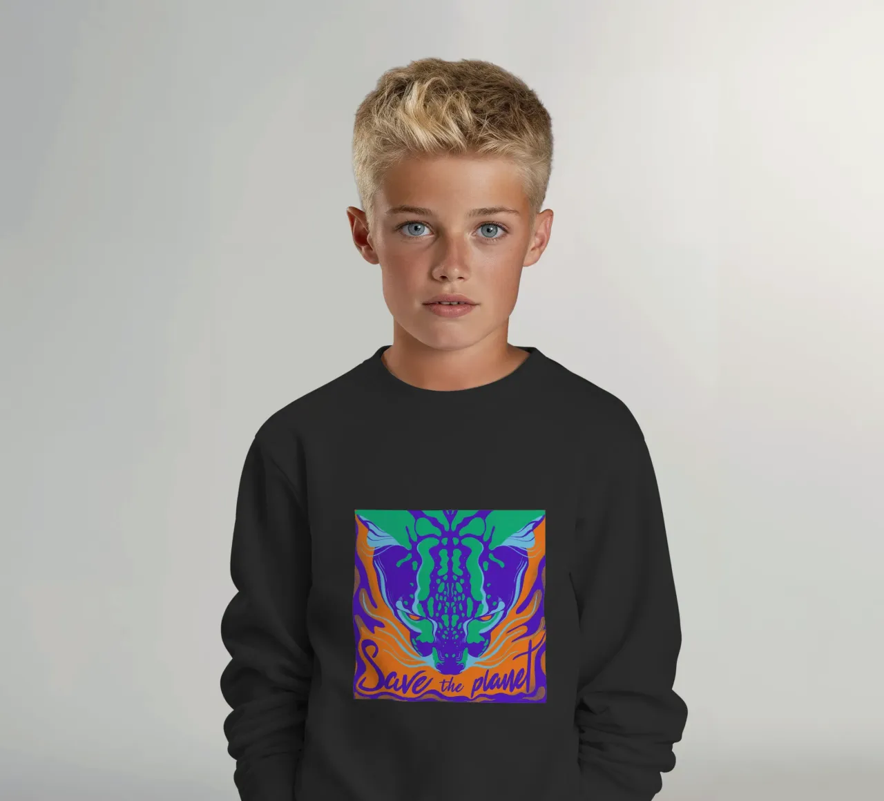 Save the Planet felpa bambino da Kika illu