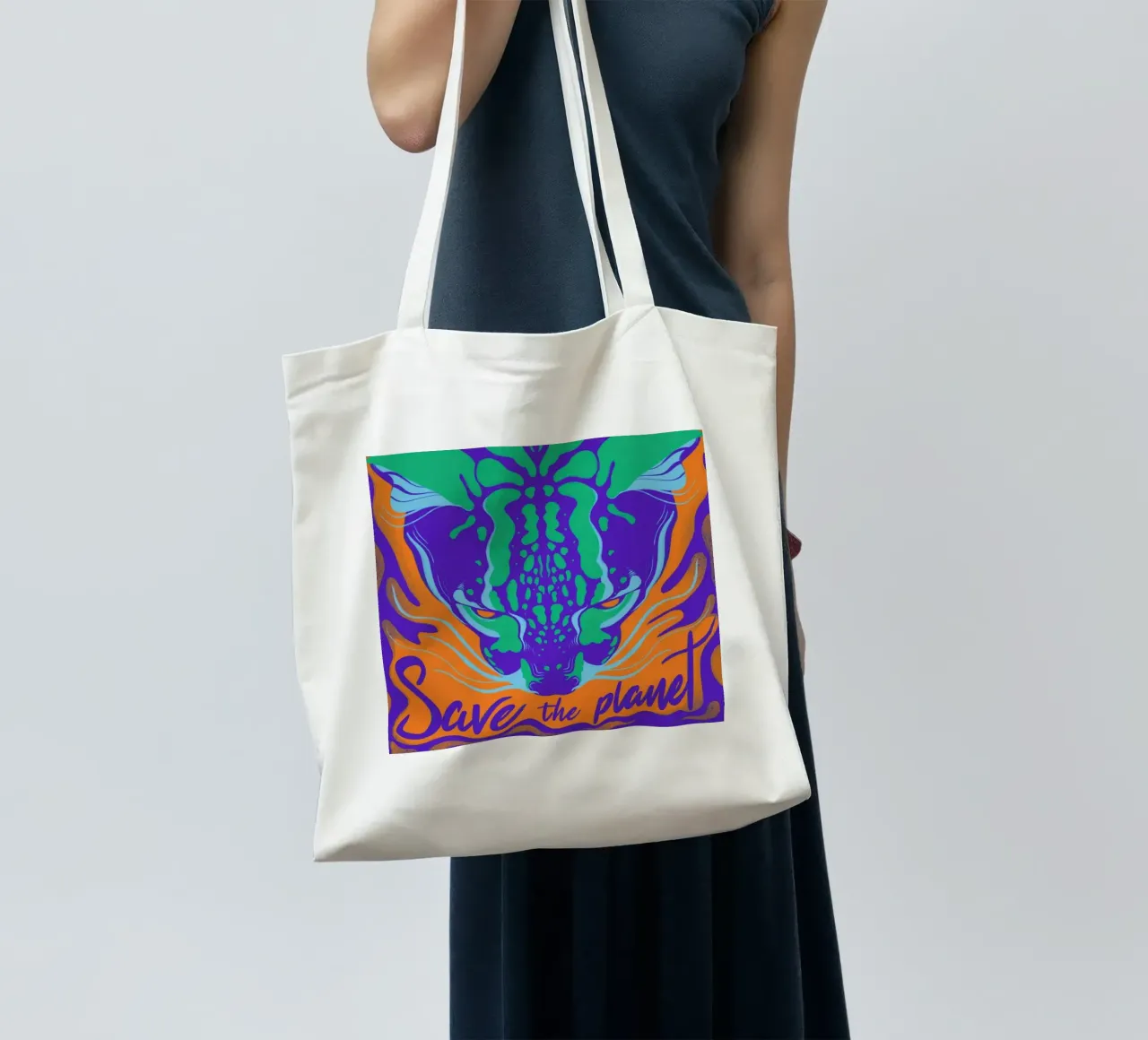 Save the Planet borsa in juta da Kika illu