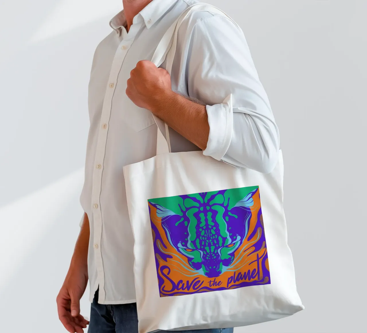 Save the Planet borsa in juta da Kika illu