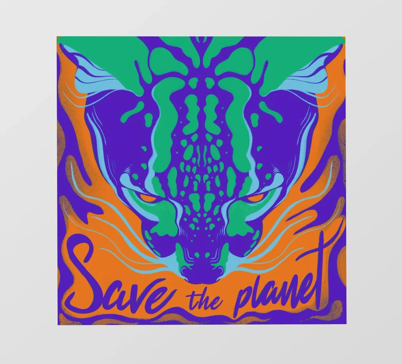 Save the Planet telo in pvc da Kika illu